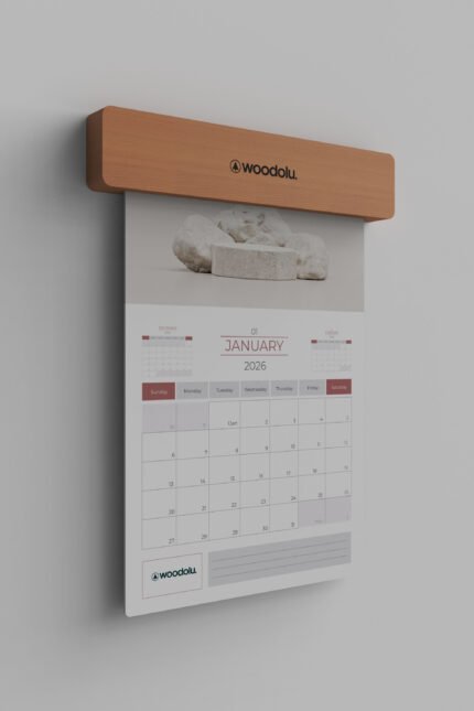 DT-02 Ahşap Duvar Takvimi