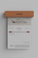 DT-01 Ahşap Duvar Takvimi | doğal ahşap takvim – woodolu.com.tr
