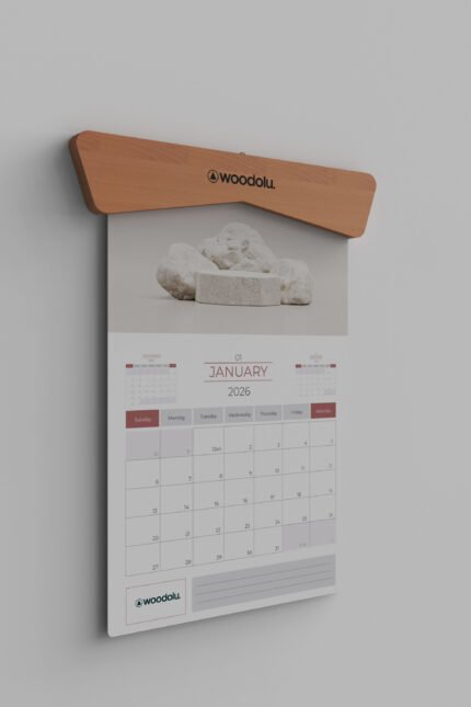 DT-03 Ahşap Duvar Takvimi