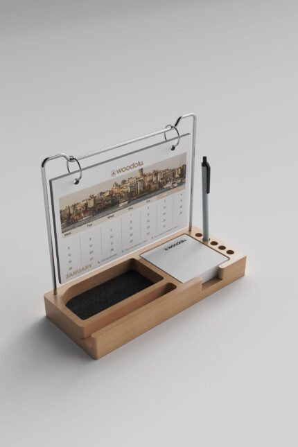 TA-12 Ahşap Masa Takvimi